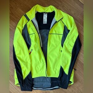 Louis Garneau High-Visibility Neon Yellow Men’s Softshell Cycling Jacket